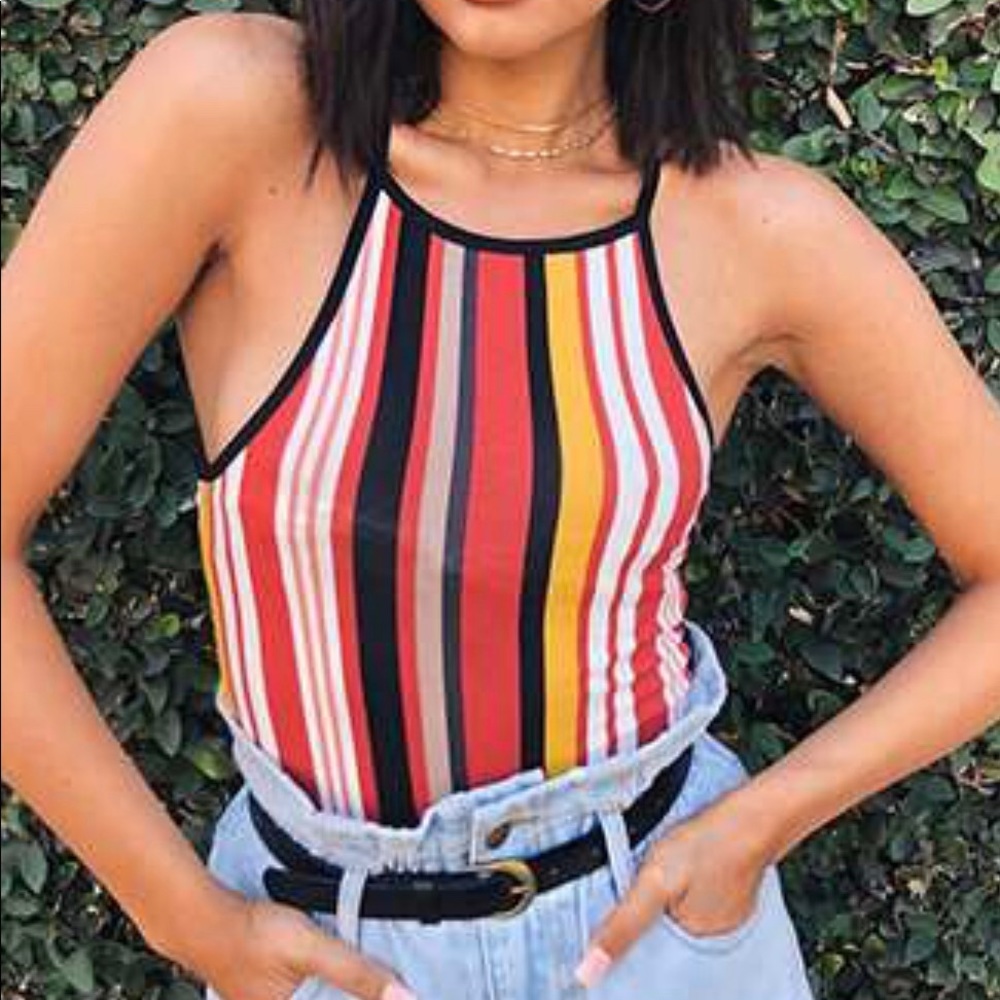 Striped Crop Cami